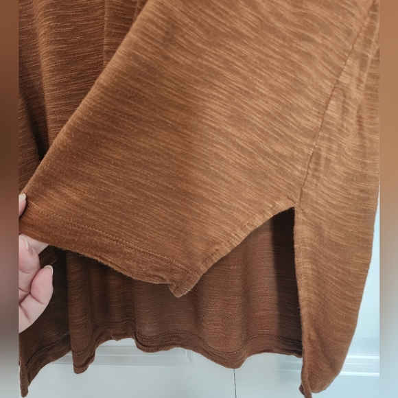 Madewell Long-Sleeve Copper V-Neck Hi-low Tee SZ Medium - Picture 5 of 6